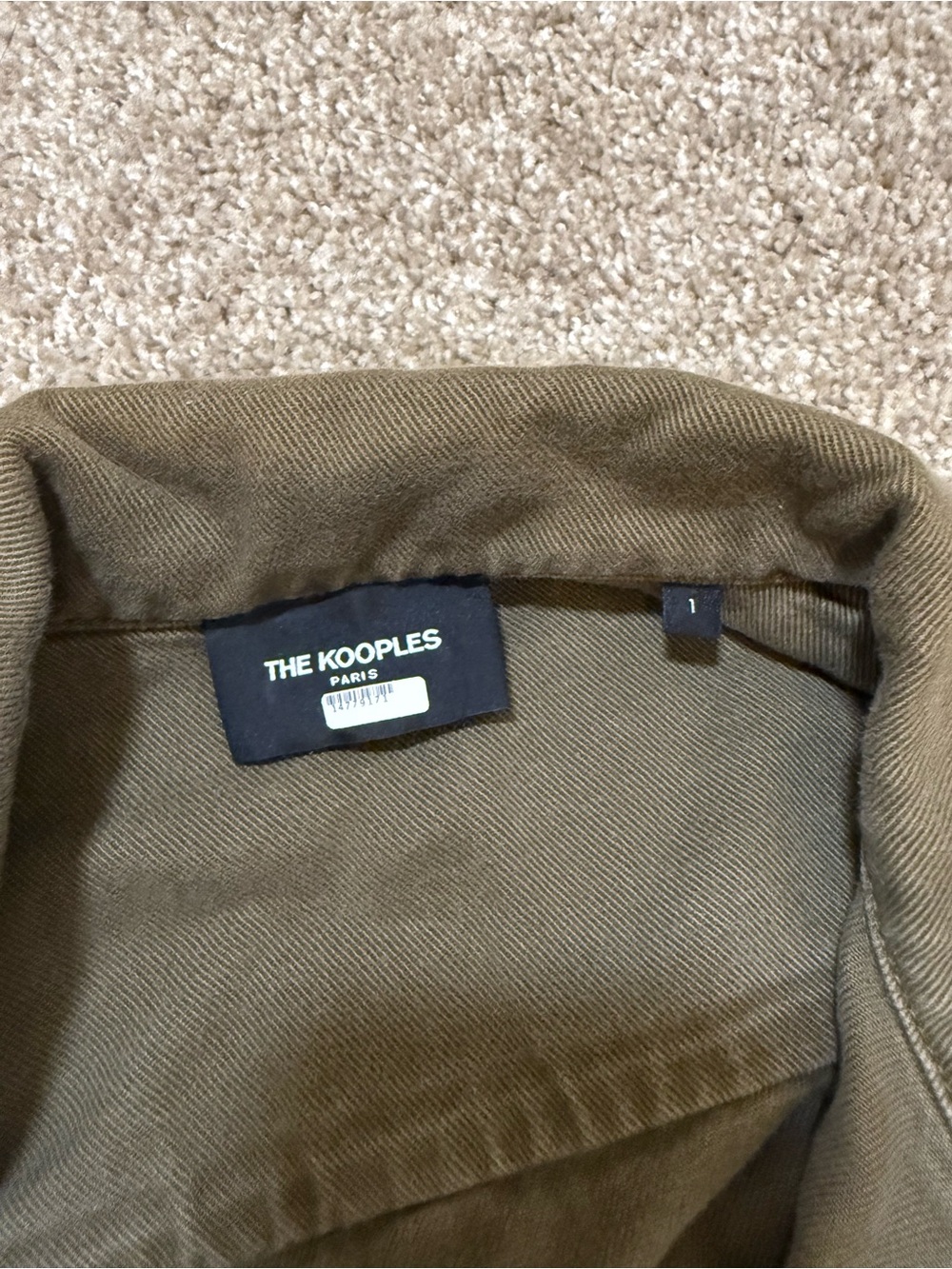 The‎ Kooples Olive Green Denim Utility Jumpsuit 1 - Picture 7 of 11